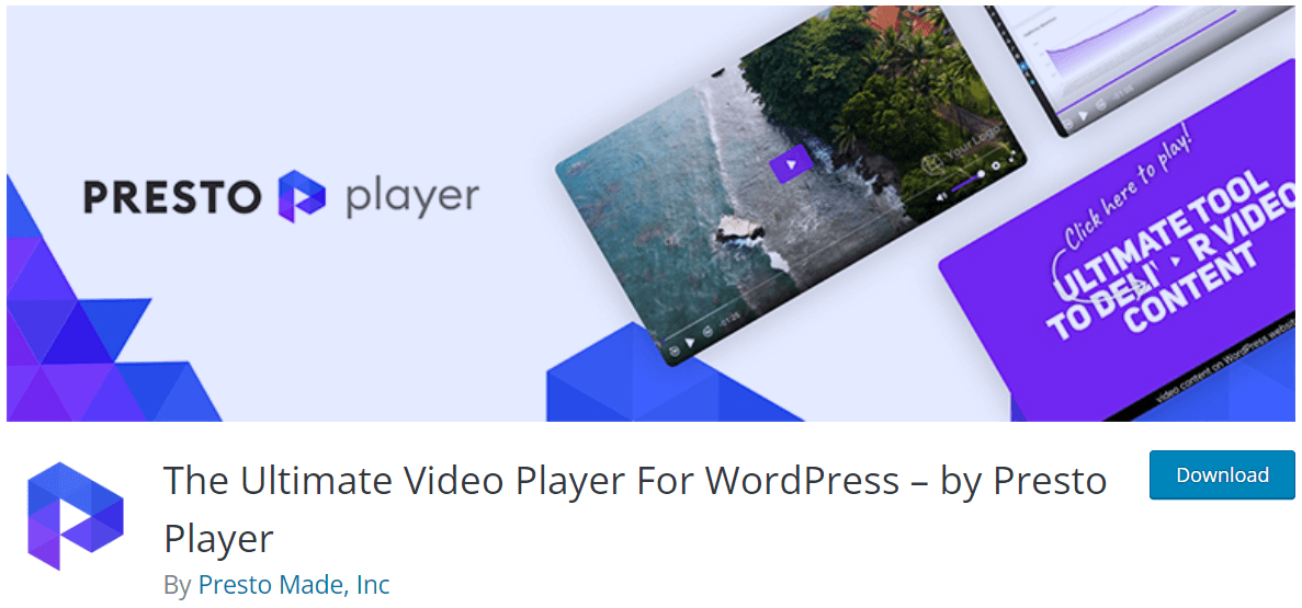 Presto Player - Best WordPress video plugins