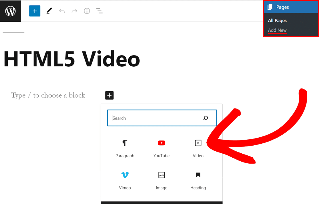 select video block