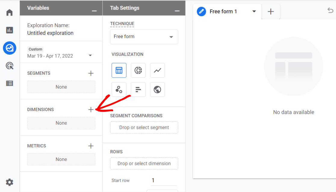 Add dimensions to a custom explore report in GA4