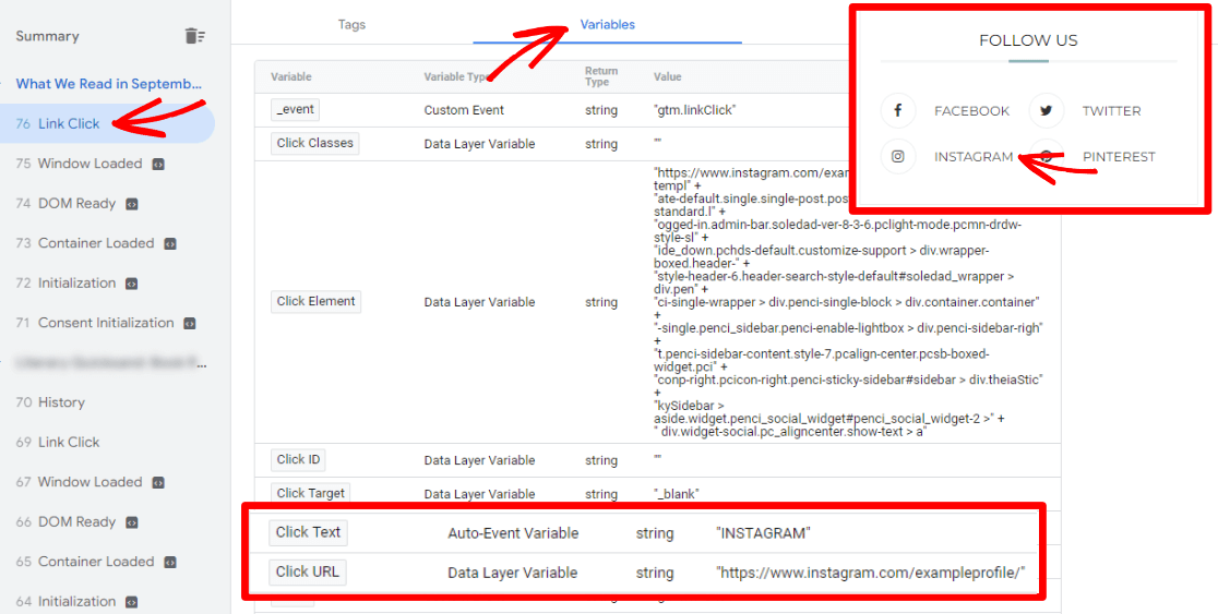 How to track link clicks using Google Tag Manager - preview mode