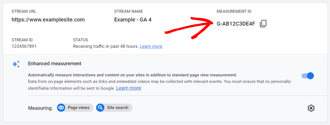 GA4 measurement ID
