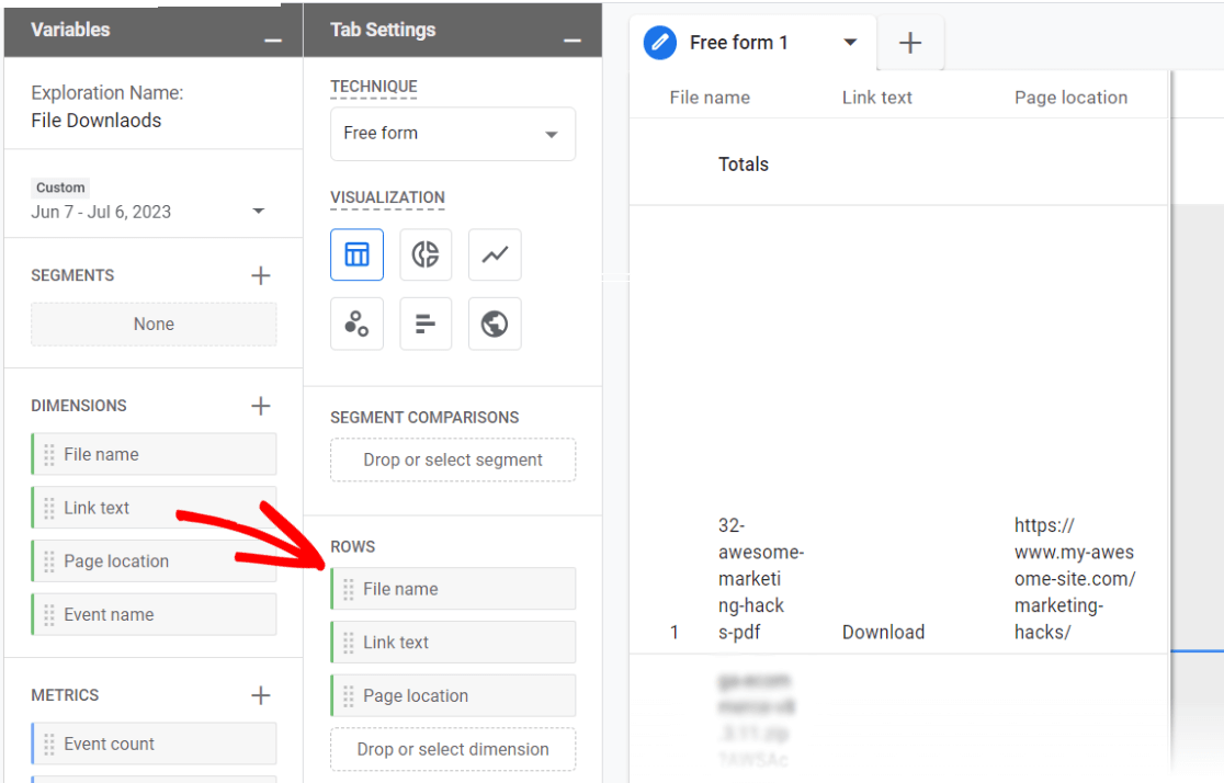 Track file downloads in GA4 - step 1