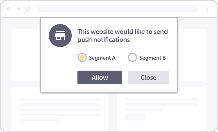 Self segmentation - PushEngage