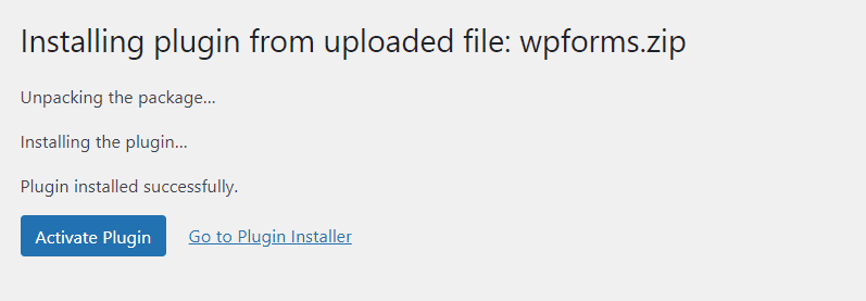 Activate WPForms