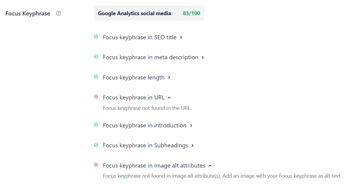Focus Keyphrase suggestions AIOSEO