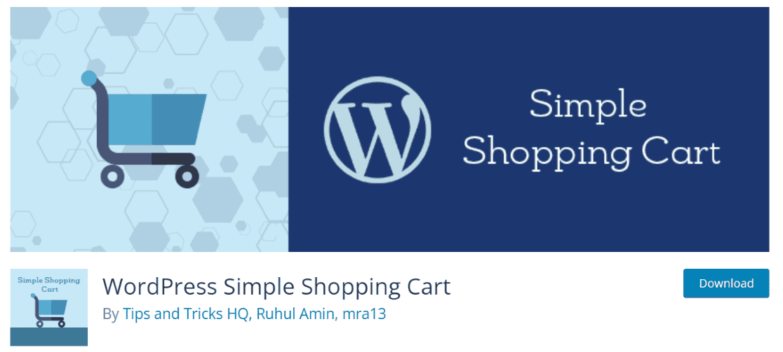 WordPress Simple Shopping Cart Plugin