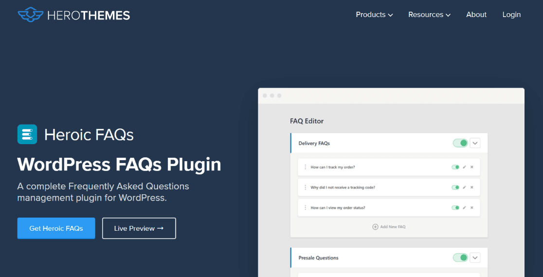 Heroic FAQ WordPress Plugin