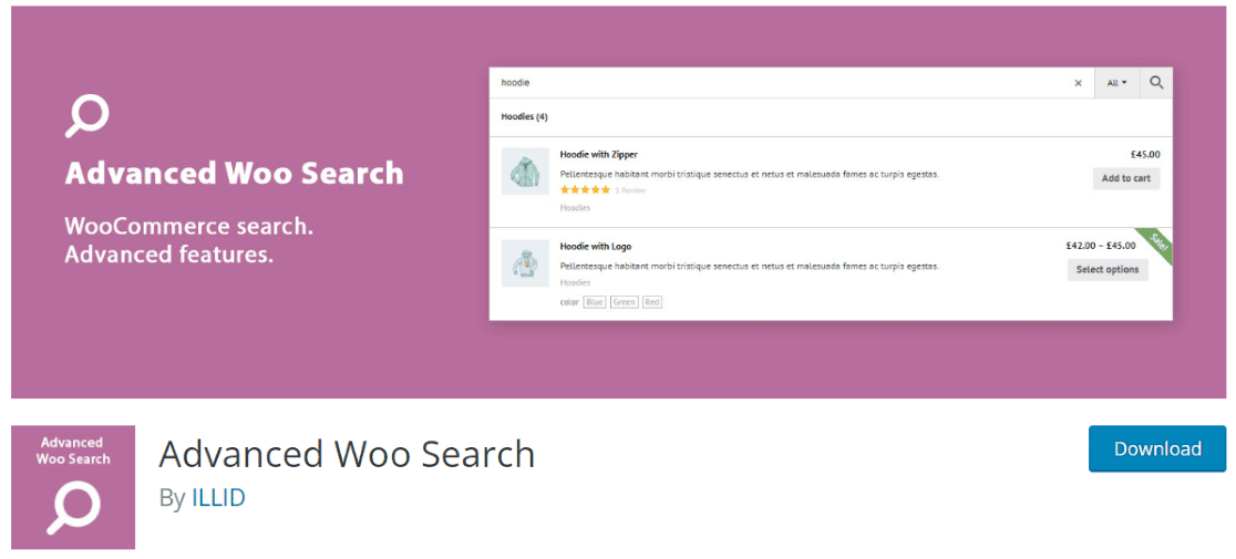 Recherche Woo avancée pour WordPress
