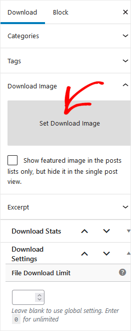 EDD Download Sidebar Settings