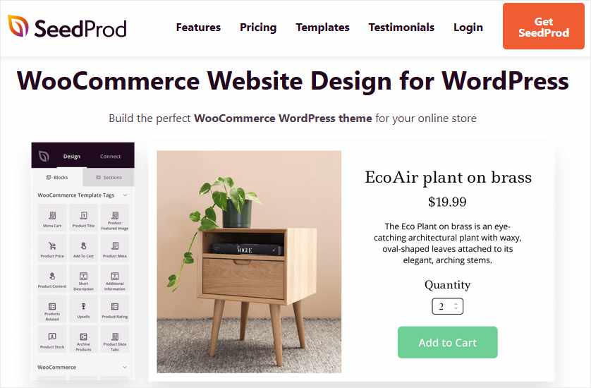 SeedProd WooCommerce Checkout Page Builder