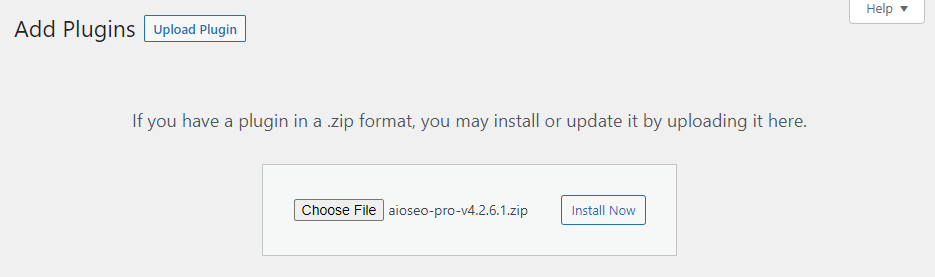 Upload AIOSEO