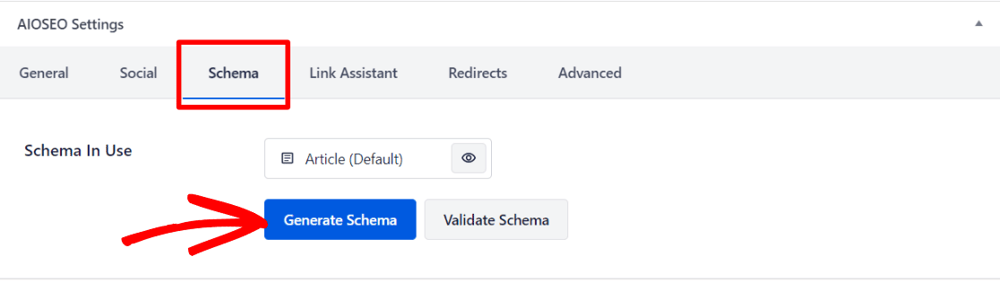 AIOSEO Generate Schema