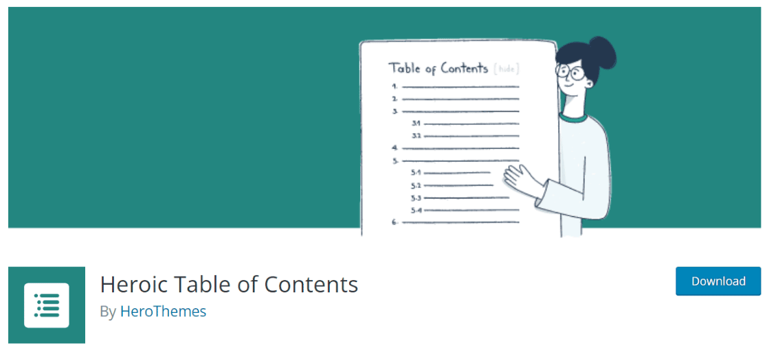 Heroic Table of Contents WordPress