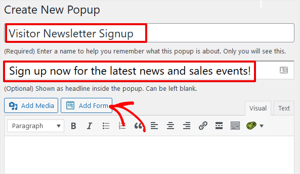 Popup Maker Editor