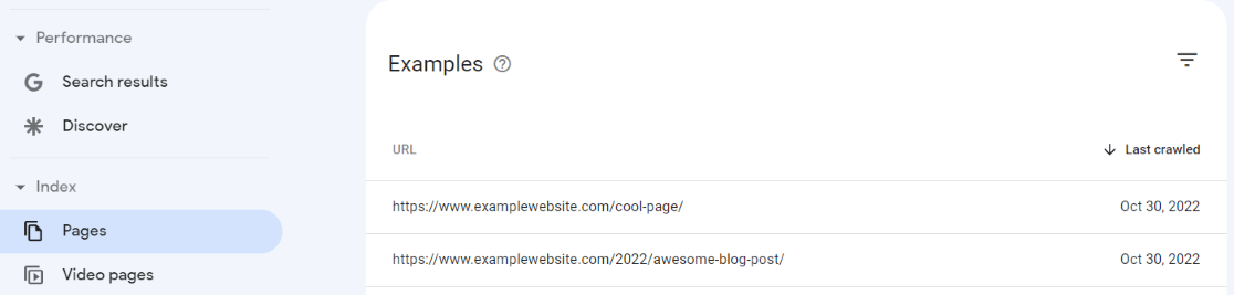 Search Console Broken Links Report