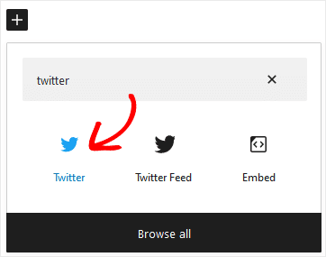 Twitter Block Add Tweet Gutenberg Editor