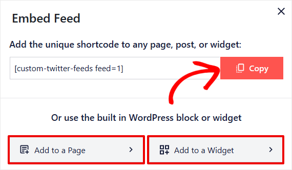 Twitter Feed Embed Options WordPress