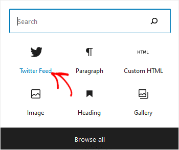 Twitter Feed Embed Block WordPress