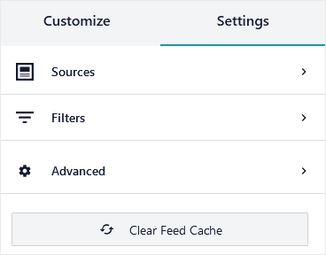 Twitter Feed Settings Editor