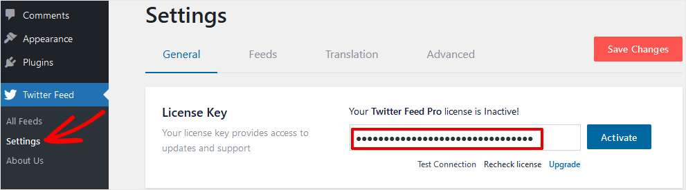 Twitter Feed Pro Plugin License Key