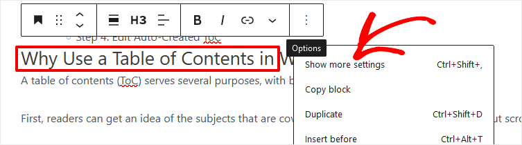 WordPress Block Settings