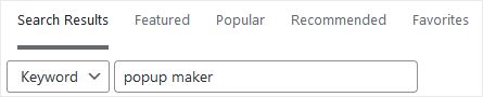 WordPress Plugin Search Popup Maker