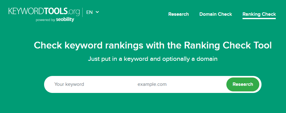 Keyword Ranking Checker Tool