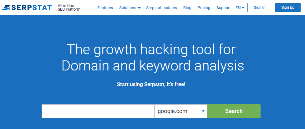 Serpstat SEO Rank Checker Tool