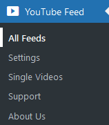 YouTube Feed Pro Menu