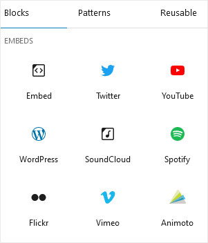 WordPress Gutenberg Embed Video Blocks