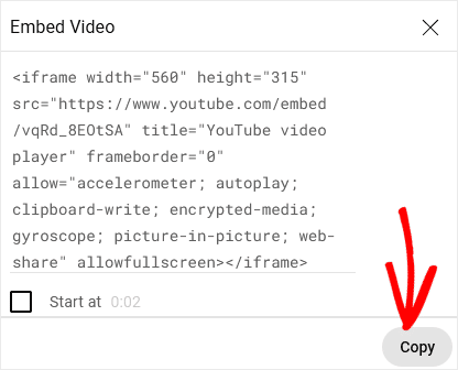 YouTube Video Embed Code