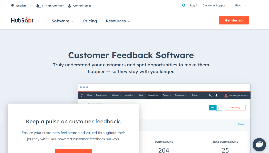 HubSpot Customer Feedback