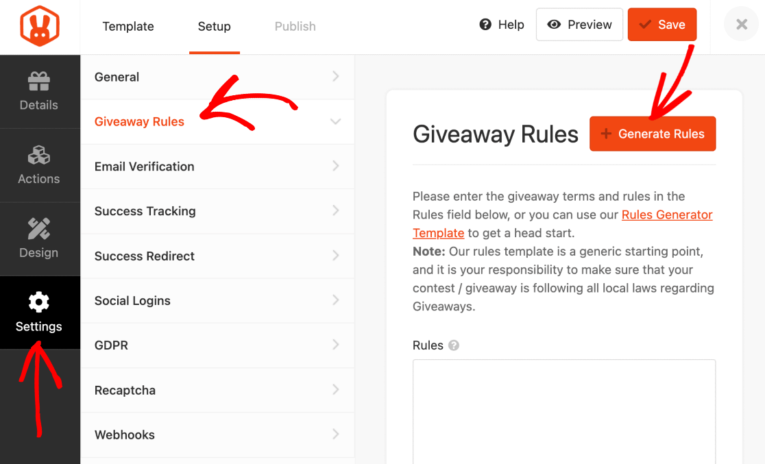 RafflePress Giveaway Rules