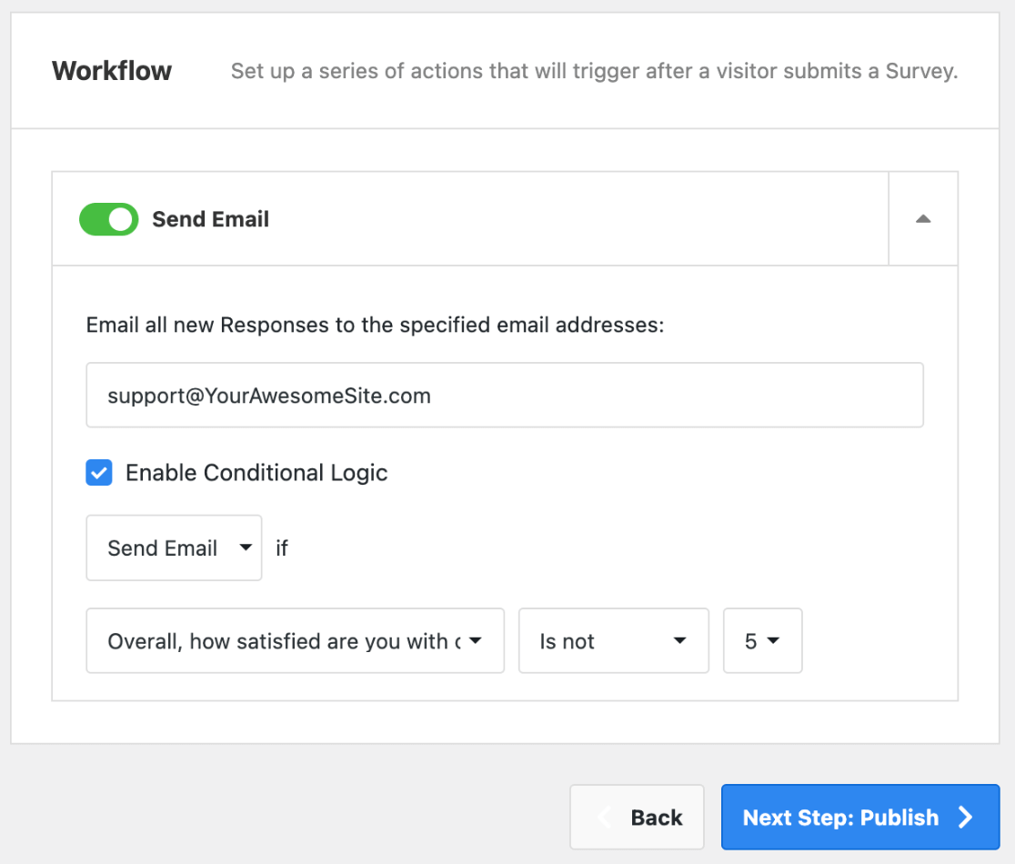 UserFeedback customer satisfaction survey workflow