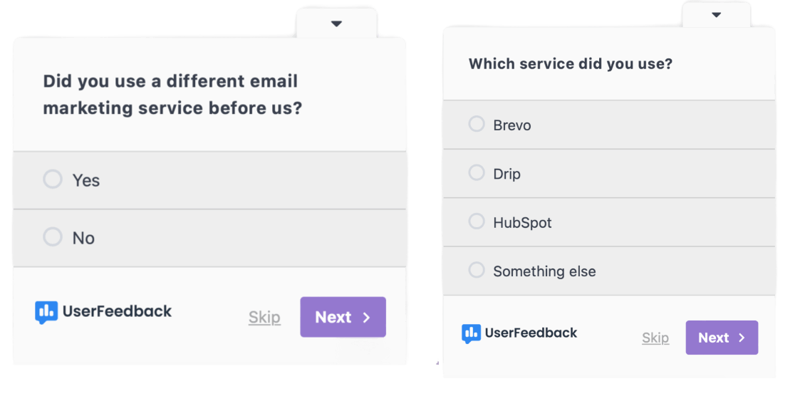 Customer Survey Questions Competition Research Example