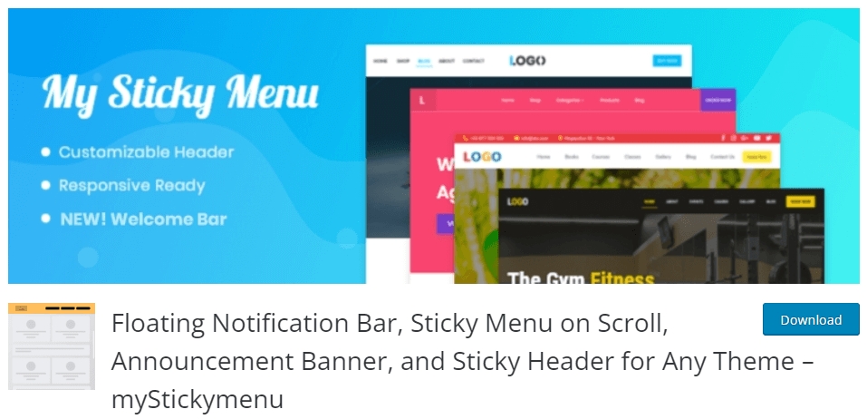 My Sticky Menu - Banner Plugins for WordPress