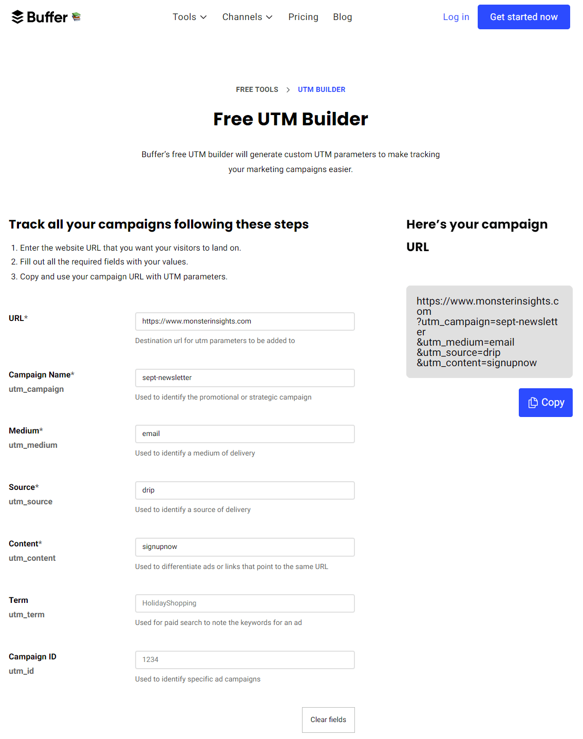 Buffer UTM Builder