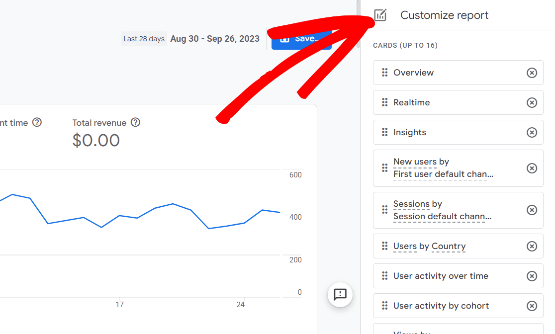Customize GA4 Dashboard report