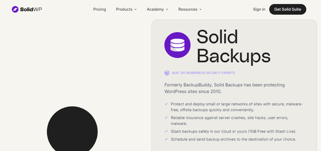 Solid Backups - Best Migration Plugins for WordPress