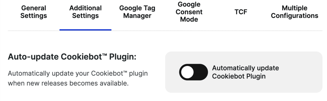 Cookiebot auto update plugin