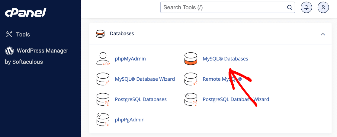 Create MySQL database Bluehost