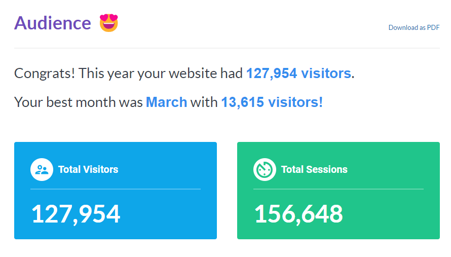 MonsterInsights Year in Review Audience