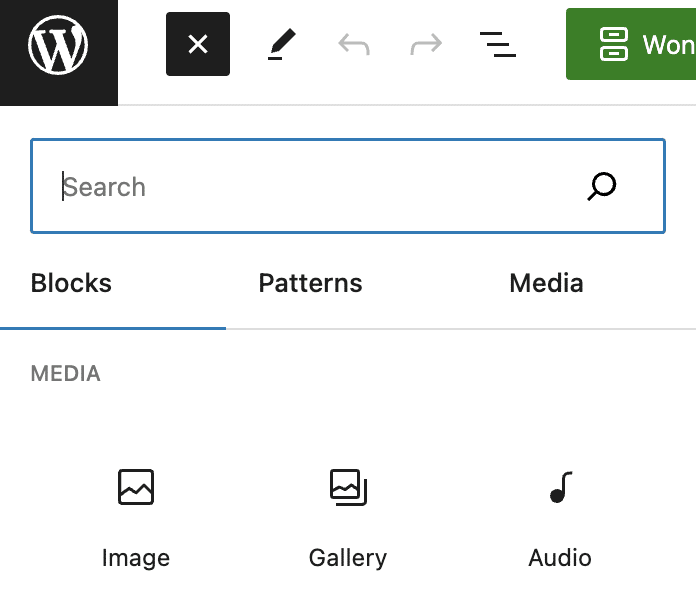 add gallery WordPress editor