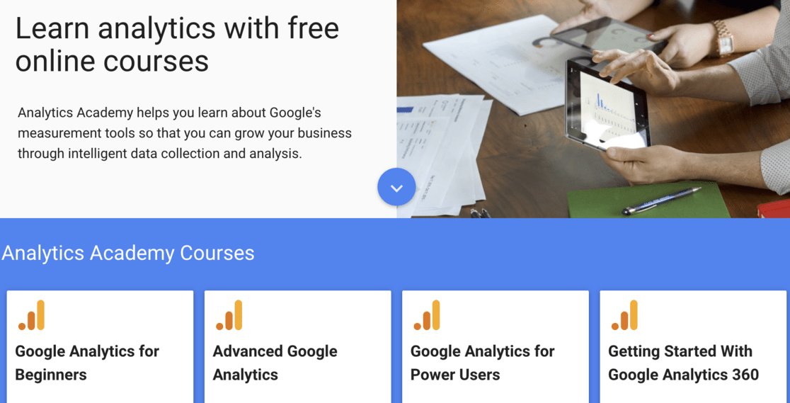 help in google analytics academy