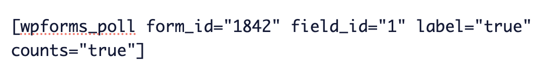 shortcode poll wpforms