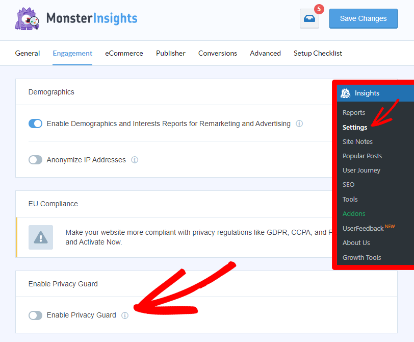 MonsterInsights Privacy Guard