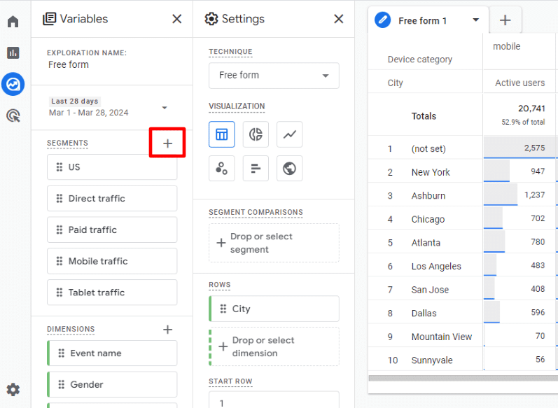 Add a new segment in GA4 - Google Analytics segments tutorial