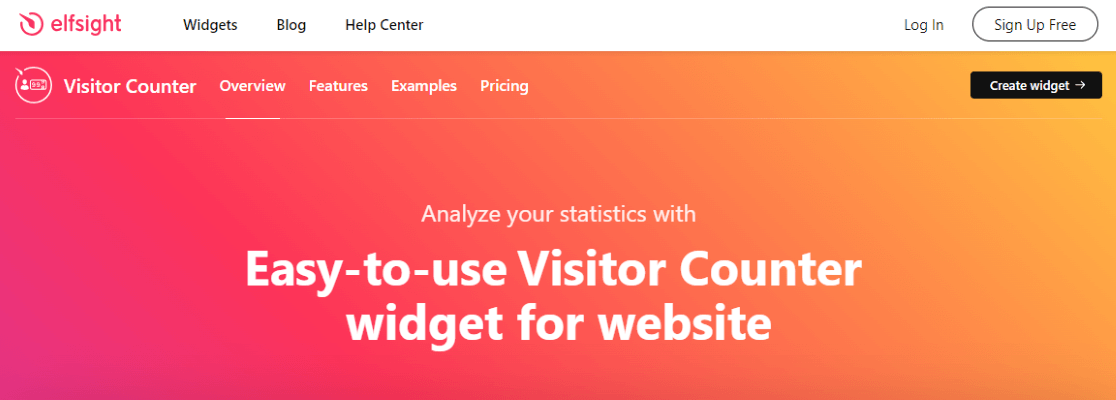 Elfsight Visitor counter widget