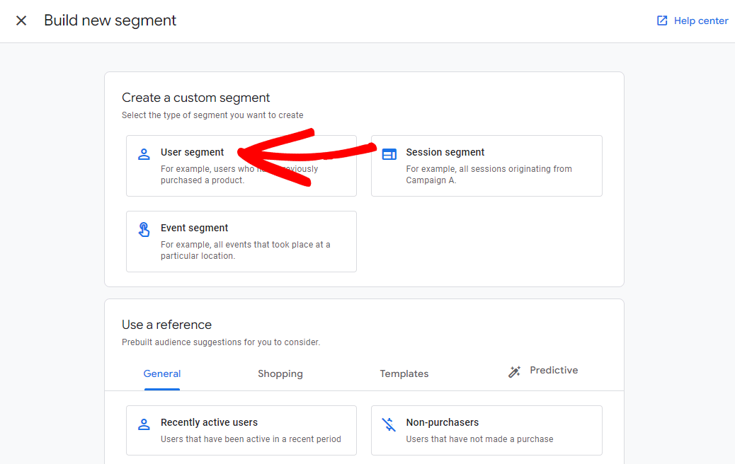Google Analytics Segments - Custom User Segment