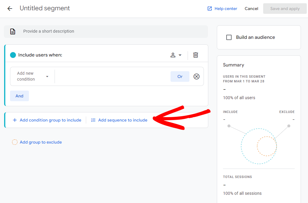 Add a sequence to a user segment